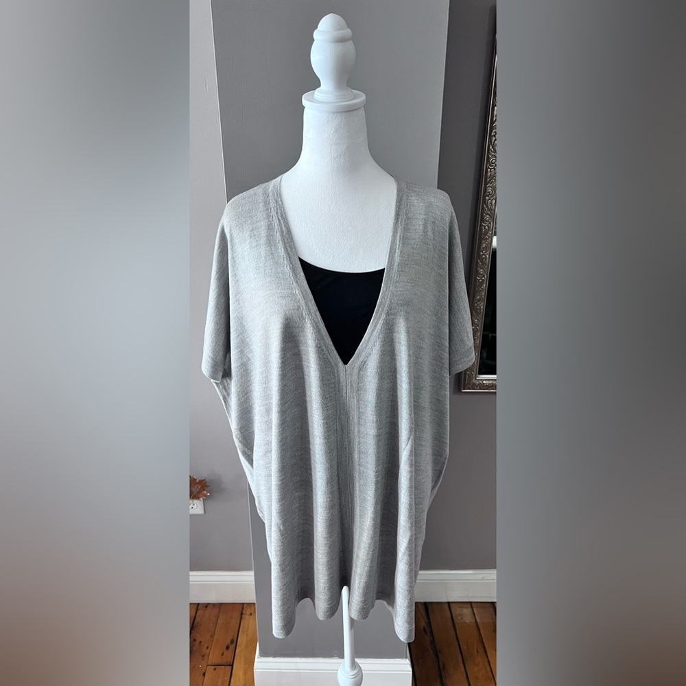 Kinross OS Merino Wool | Silk V-Neck Popover Sweater